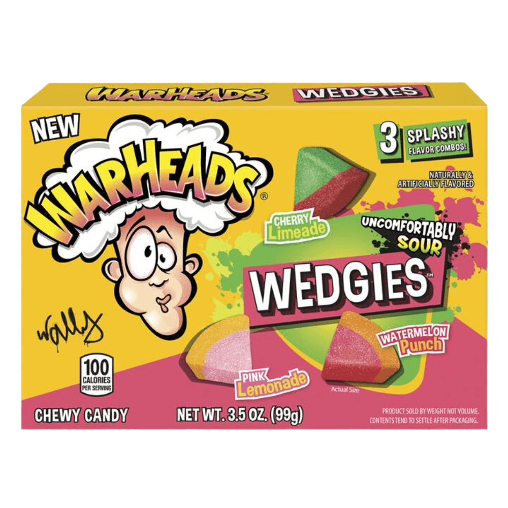 Warheads Wedgies Theatre Box 99g - 12 x 99g Boxes