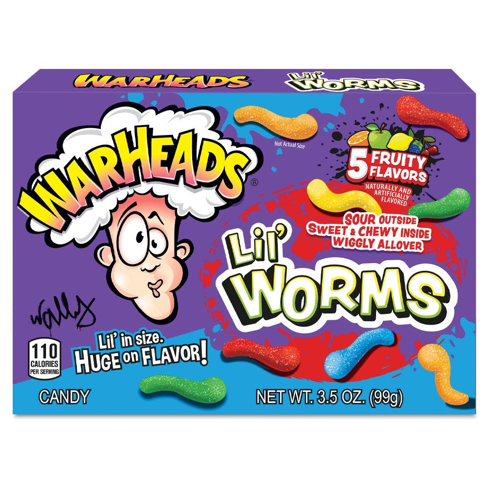 Warheads Lil' Worms Theatre Box 99g - 12 x 99g Boxes