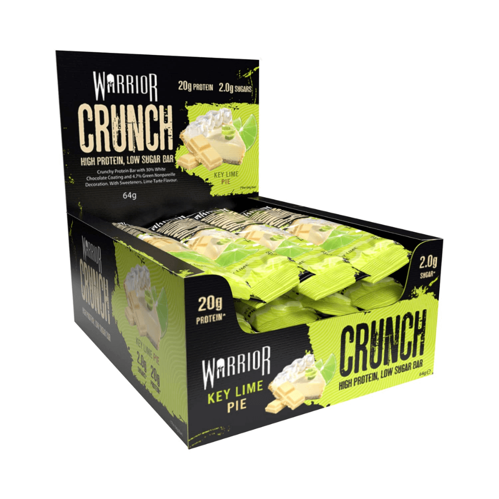 Warrior Crunch Key Lime Pie Protein Bar 64g - 12 x 64g Bars