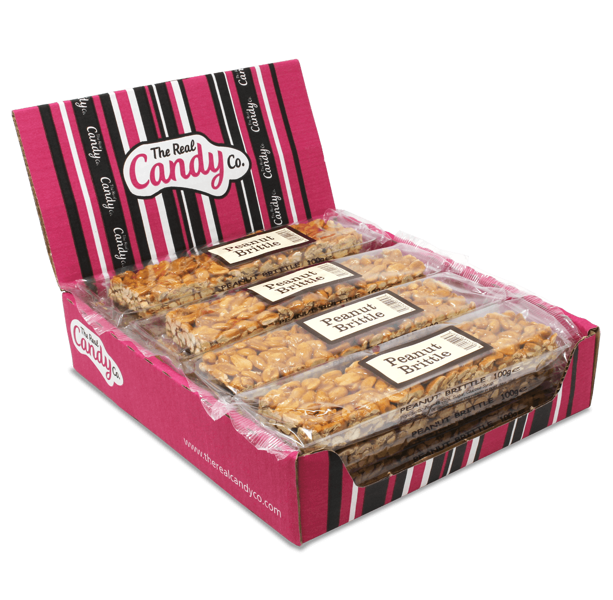 The Real Candy Co. Peanut Brittle Bar - 12 x 100g Bars