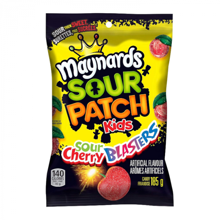 Maynards Sour Cherry Blasters 185g (CAN) - Pack of 12