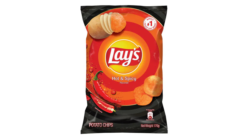 Lays Hot & Spicy (Malaysian) 50g - Pack of 50