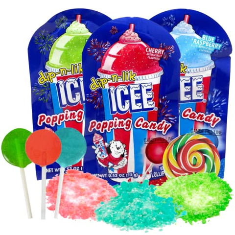 KoKo's Icee Popping Candy & Lollipop 15g - Pack of 18