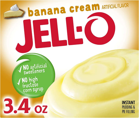 Jell-O Instant Pudding Banana Cream 96g - Pack of 24