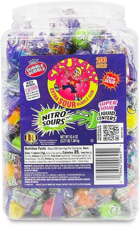Cry Baby Jar Nitro Sour Gum 1.48kg Jar