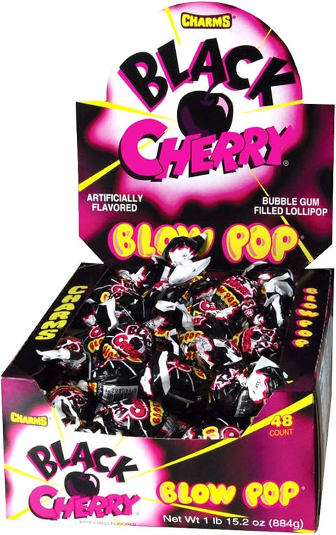 Blow Pops Black Cherry 18g - Pack of 48