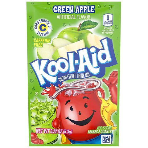 Kool Aid Unsweetened Green Apple 6.3g - Pack of 48