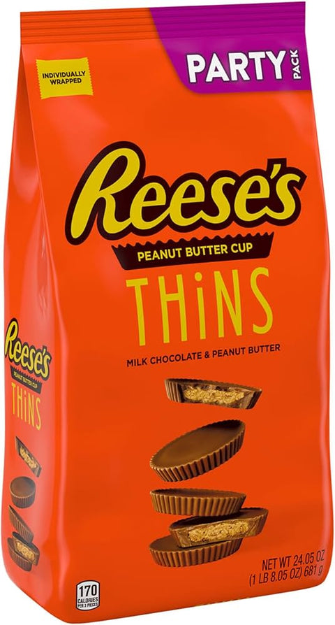 Reese's Peanut Butter Thins Party Bag 681g - Pack of 12