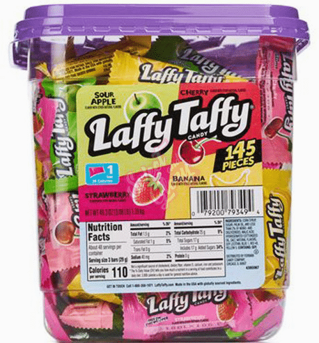 Laffy Taffy Assorted Mini's 145ct Tub 1397g