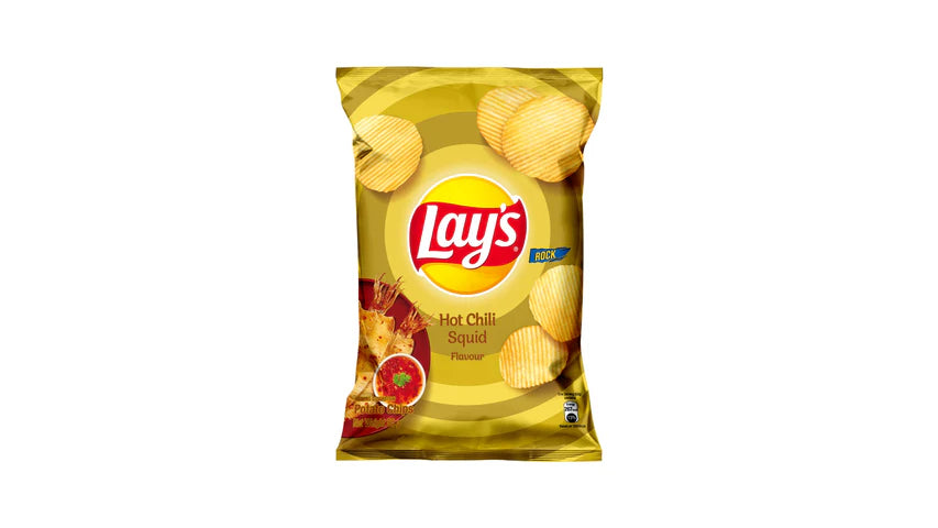Lays Hot Chilli Squid (Malaysian) 50g - Pack of 48
