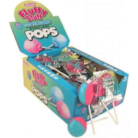 Charms Fluffy Stuff Cotton Candy Lollipops 17g - Pack of 48