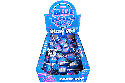 Blow Pops Blue Razz Berry 18g - Pack of 48