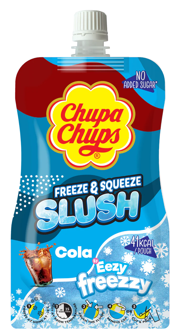 Chupa Chups Cola Slush Pouch 250ml - Pack of 12