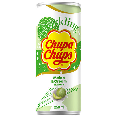 Chupa Chups Sparkling Melon & Cream 250ml - Pack of 24