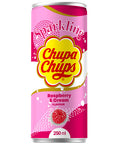 Chupa Chups Sparkling Raspberry & Cream 250ml - Pack of 24