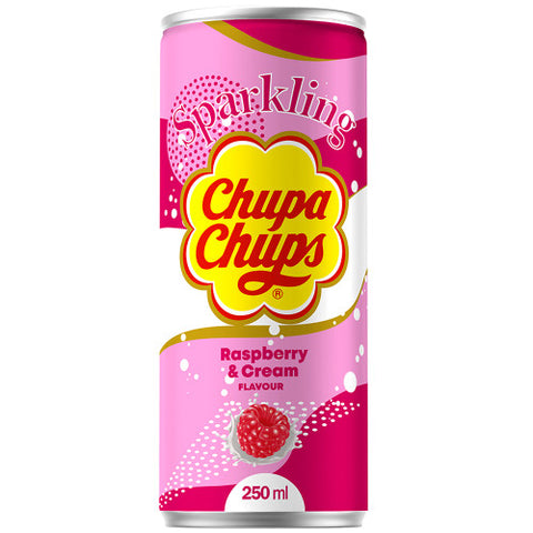 Chupa Chups Sparkling Raspberry & Cream 250ml - Pack of 24