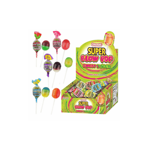 Super Blow Pop Sweet & Sour 32g - Pack of 48