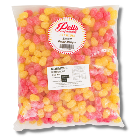 Pells Premium Unwrapped Small Pear Drops 3Kg Bag