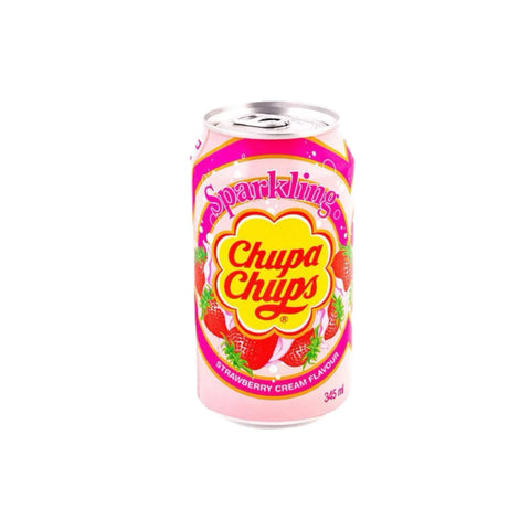 Chupa Chups Sparkling Strawberry & Cream 345ml - Pack of 24