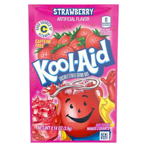 Kool Aid Unsweetened Strawberry 3.9g - Pack of 48
