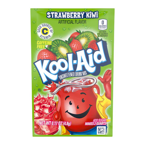 Kool Aid Unsweetened Strawberry Kiwi 4.8g - Pack of 48