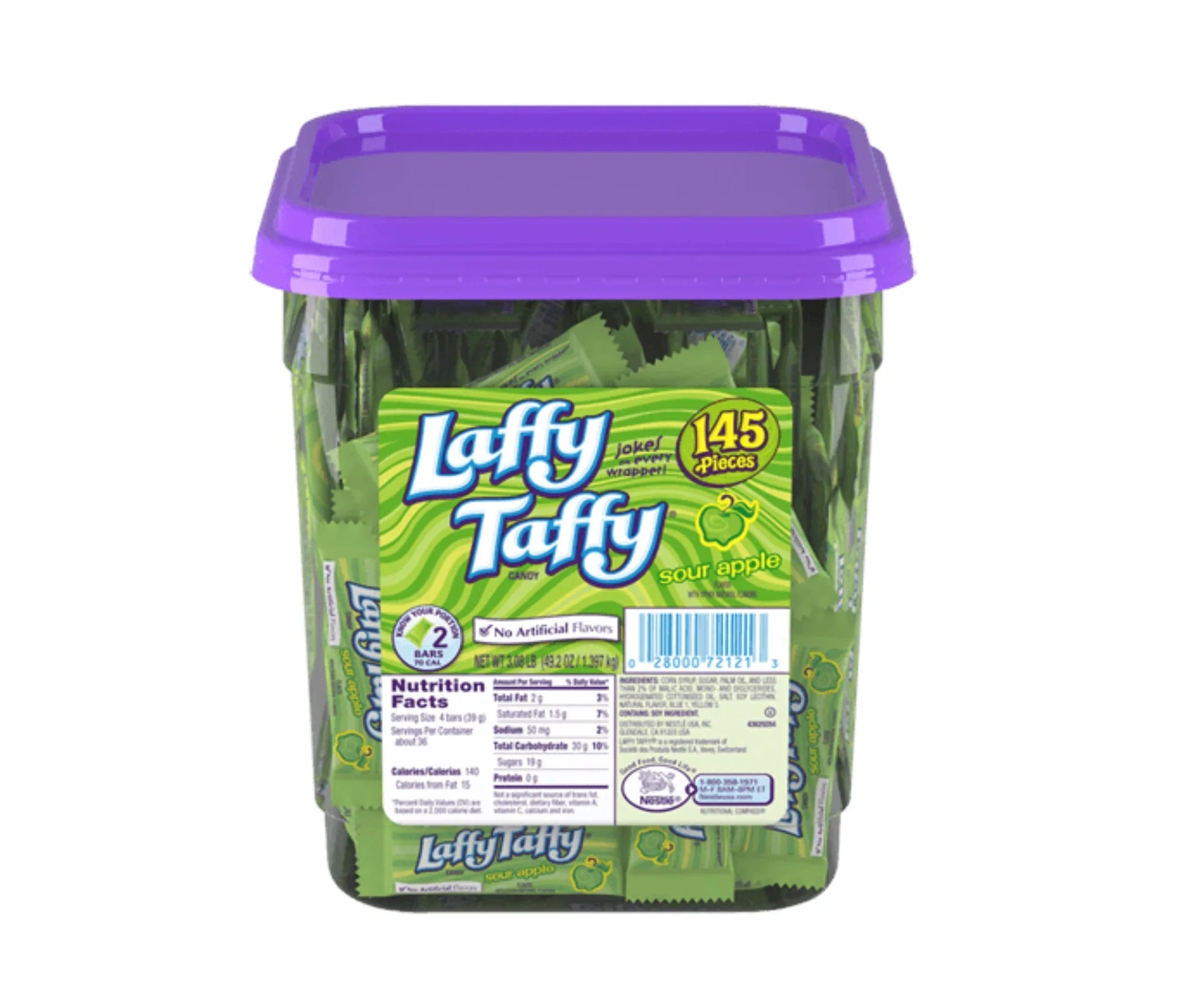 Laffy Taffy Sour Apple Mini's 145ct Tub 1397g