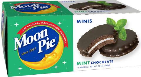 Chattanooga Moon Pie Mini's Mint Chocolate 340g - Pack of 12