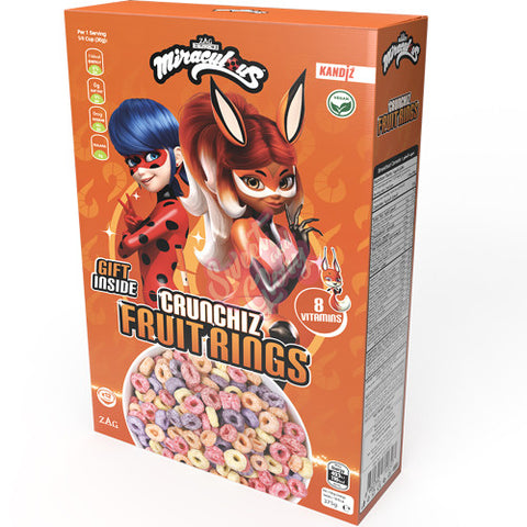 Miraculous Crunchiz Fruit Rings 375g - Pack of 12