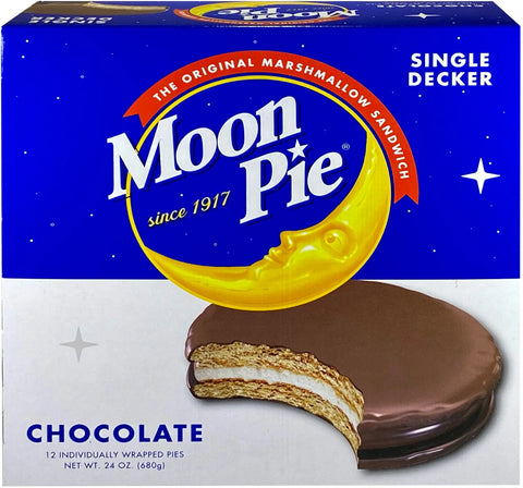 Chattanooga Moon Pie Single Decker Chocolate 57g - Pack of 12