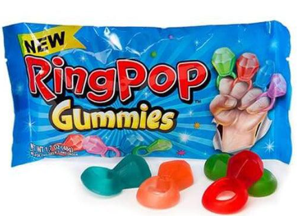 Topps Ring Pop Gummies Pouch 48g - Pack of 16