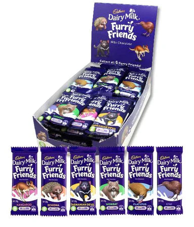 Cadbury's Furry Friends Chocolate Bar AUS 20g - Pack of 72