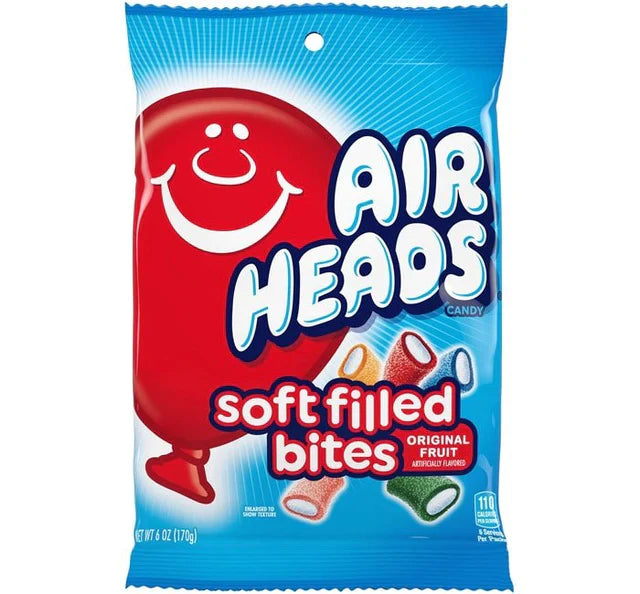 Airheads Soft Filled Bites Peg Bag 170g - Pack of 12