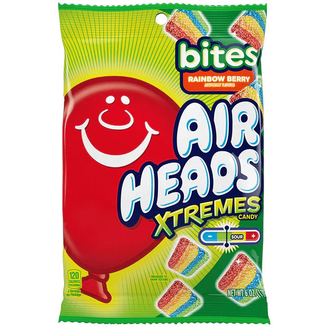 Airheads Xtremes Bites Rainbow Berry Peg Bag 170g - Pack of 12