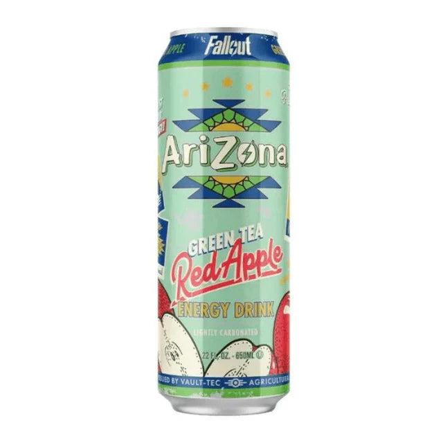 Arizona Fallout Red Apple Green Tea Energy Drink 650ml - Pack of 12