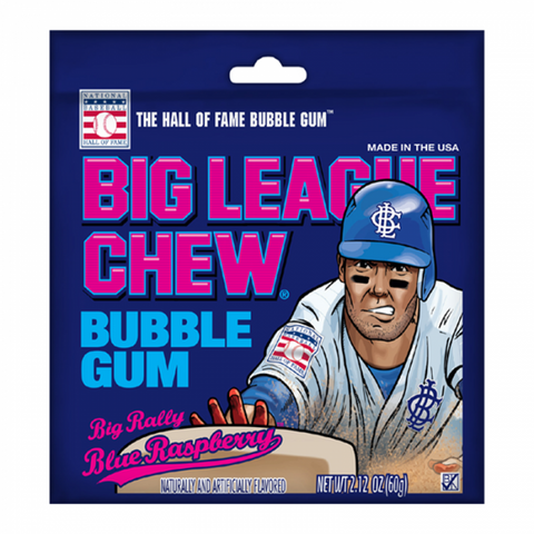 Big League Chew Blue Raspberry 60g - Pack of 12