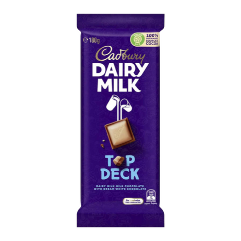 Cadbury's Top Deck Chocolate AUS 180g - Pack of 15