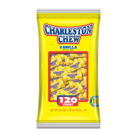 Charleston Chew Vanilla Big Bag 120 Count 833g Bag - Pack of 24