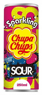 Chupa Chups Sparkling Sour Strawberry 250ml - Pack of 24