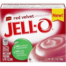 Jell-O Instant Pudding Red Velvet 96g - Pack of 24