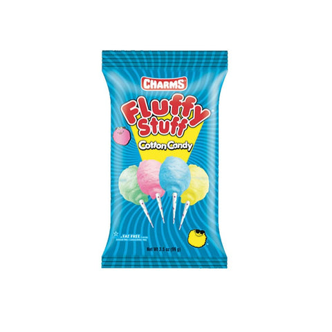 Charms Fluffy Stuff Cotton Candy 12ct 70g - Pack of 12