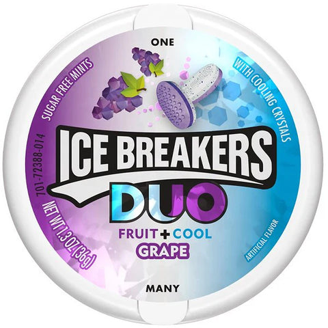 Ice Breakers Duo Mints Grape 36g - Pack of 8