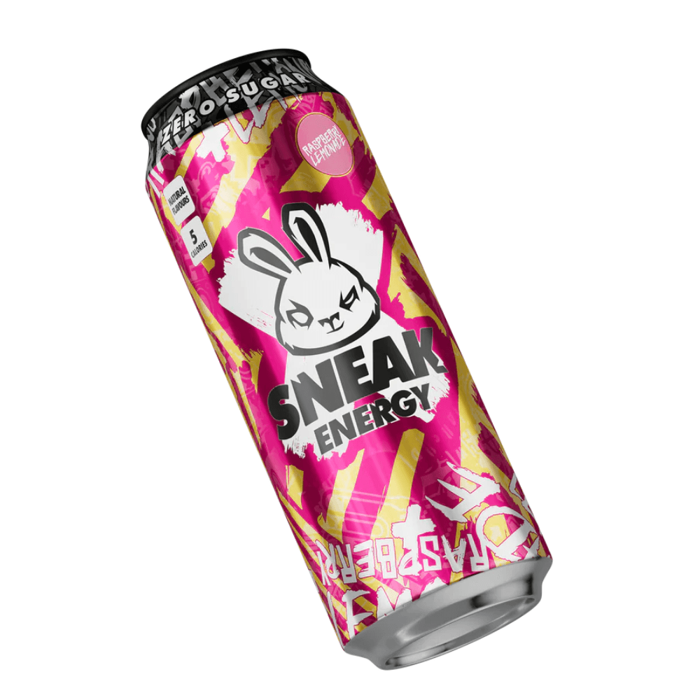 Sneak Energy Raspberry Lemonade Cans 500ml - 12 x 500ml Cans
