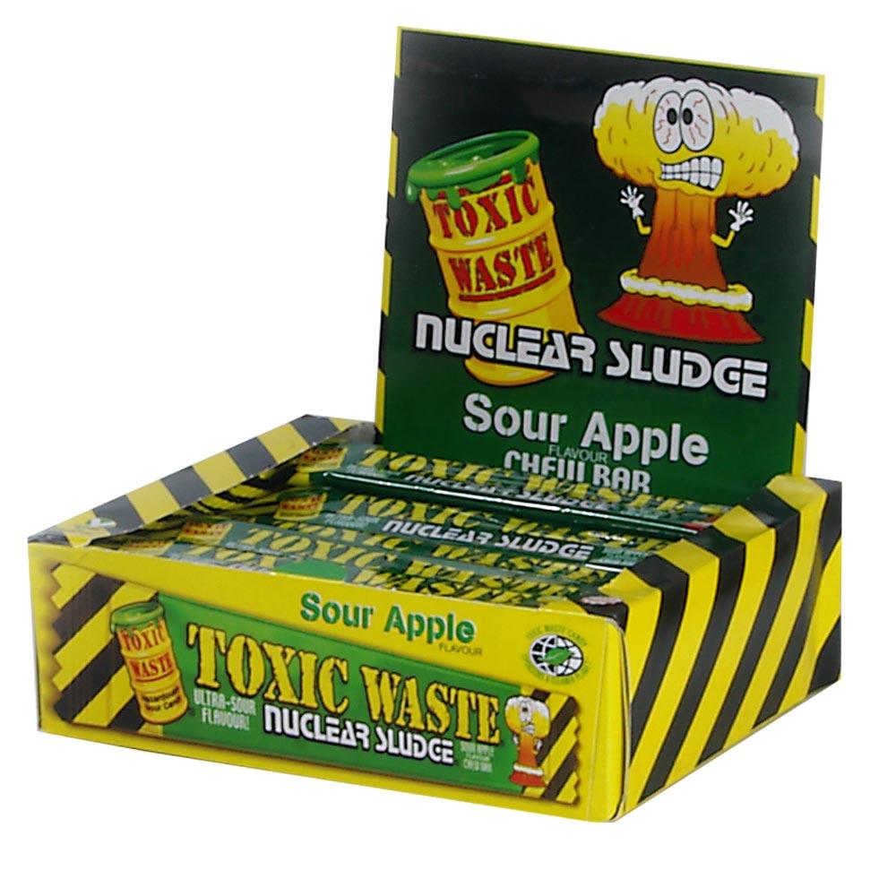 Toxic Waste Nuclear Sludge Sour Apple Chew Bar 20g - 50 x 20g Bars