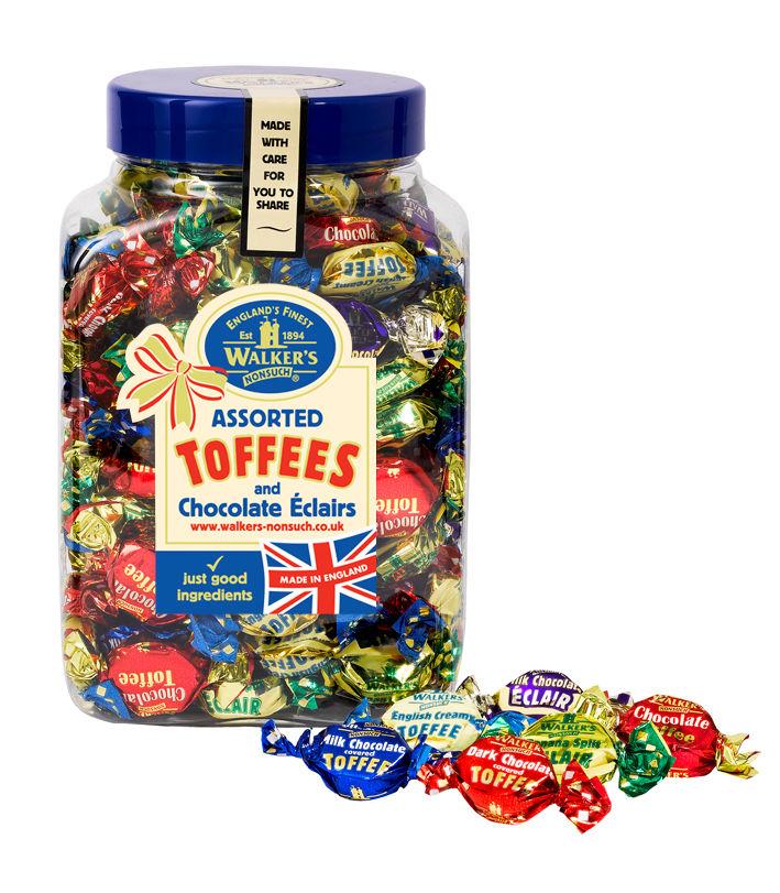 Walker's Nonsuch Assorted Toffee & Chocolate Eclairs Jar 1.25kg