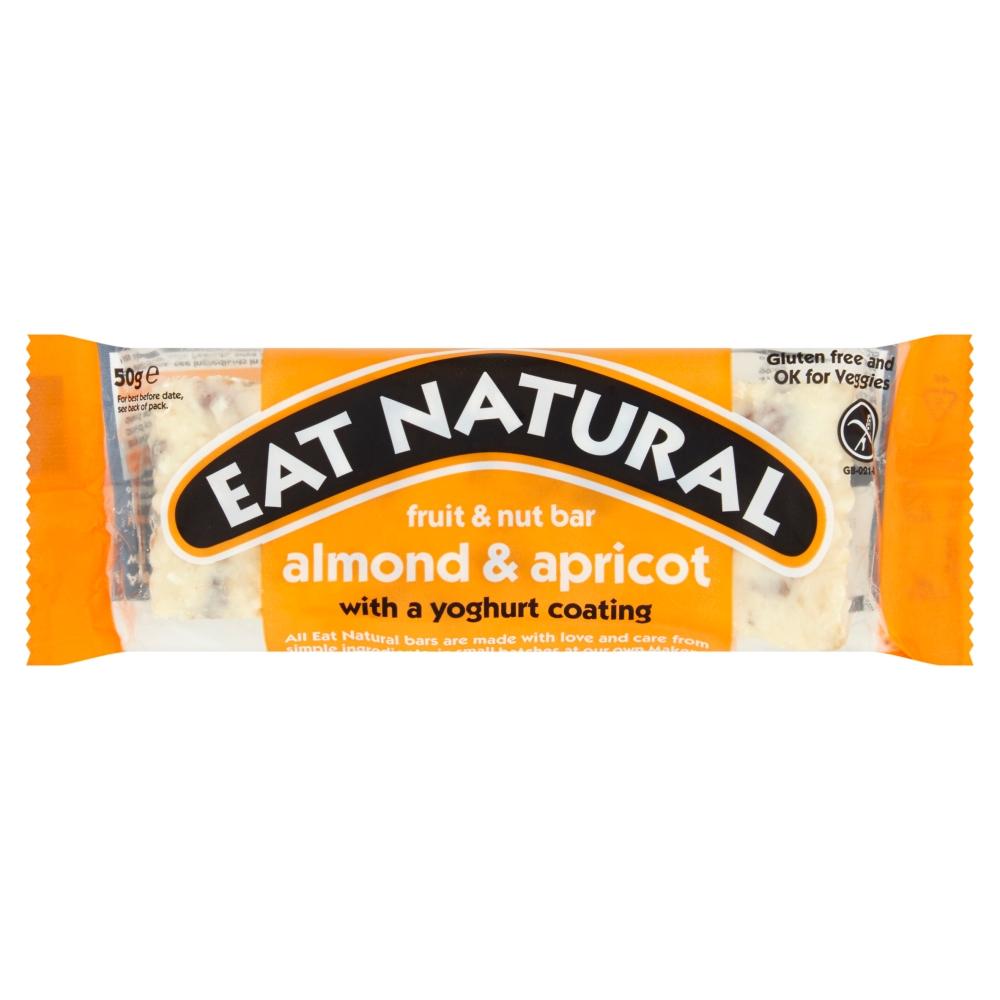 Eat Natural Fruit & Nut Bar Almond & Apricot with a Yoghurt Coating Bar 50g - 12 x 50g Bars