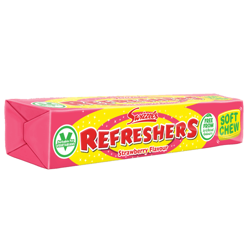 Swizzels Refreshers Strawberry Chews Stick Pack 43g - 36 x 43g Packs