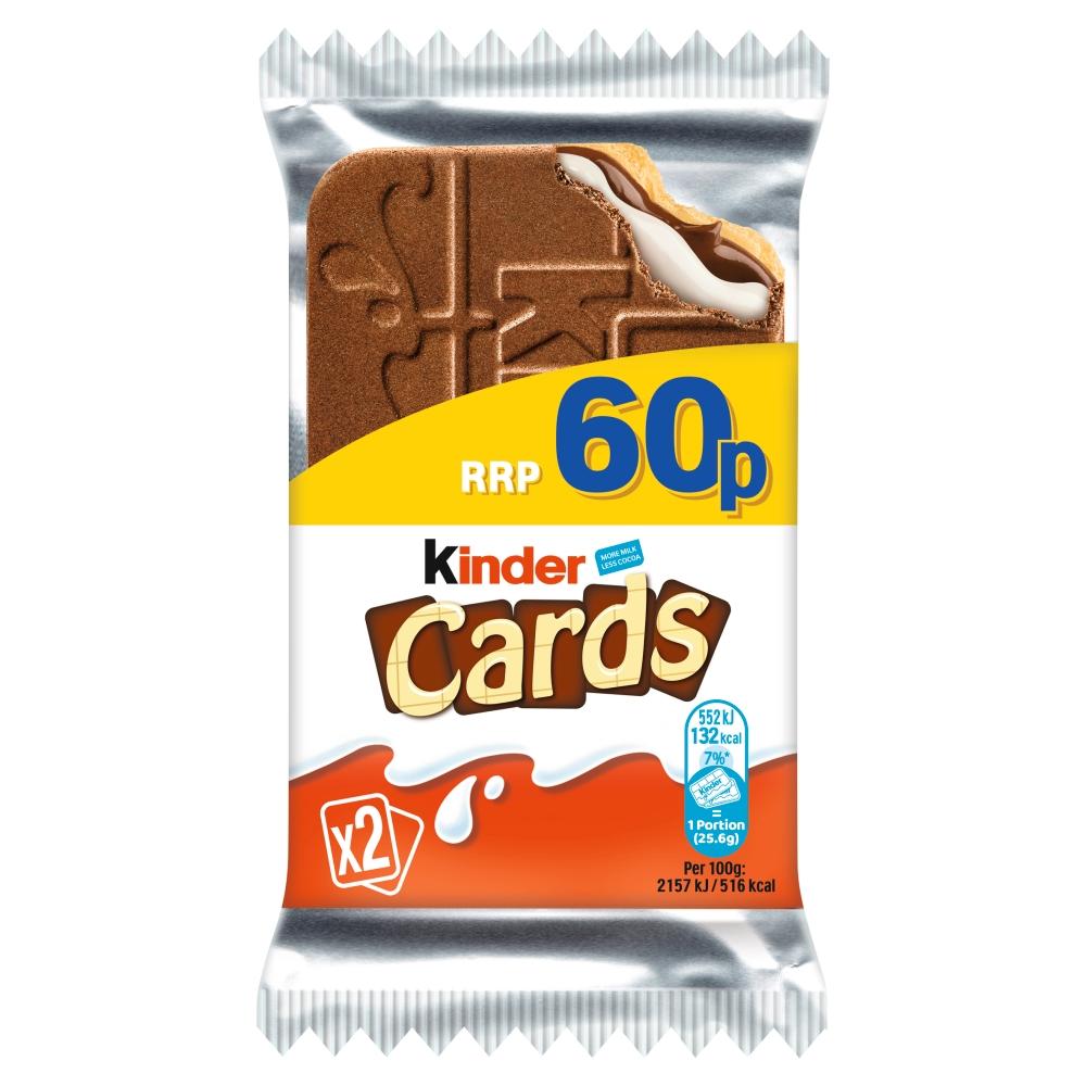 Kinder Cards Pack 26.6g 60p PMP - 30 x 26.6g Packs