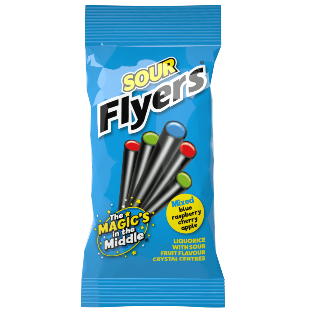 Maxilin Sour Liquorice Flyers Bags 75g - 12 x 75g Bags
