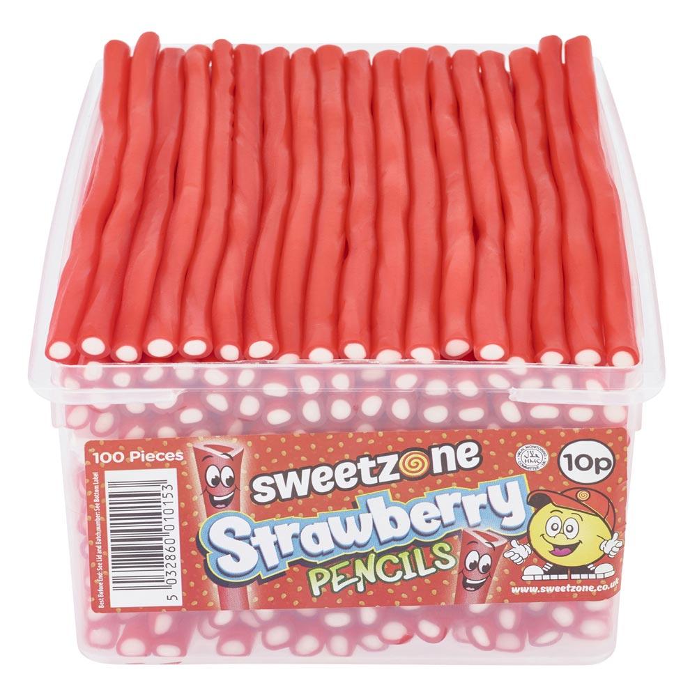Sweetzone Strawberry Pencils 10p Tub