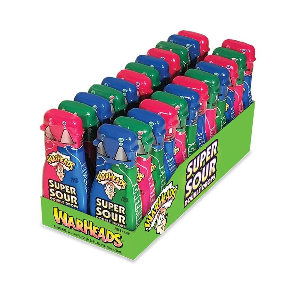 Warheads Super Sour Double Drops - 24 x 28g Packs
